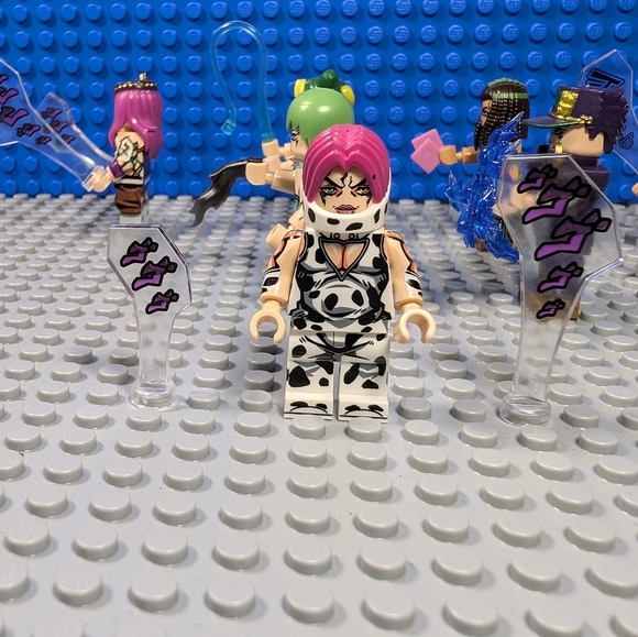 8 Minifigures- Jojo Anime Building Block Toy Manga Action Figure Collectible - Picture 12 of 12